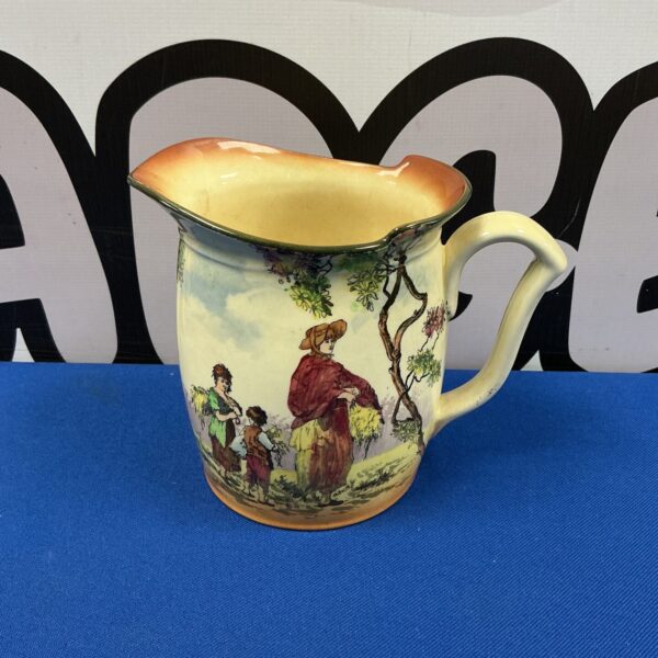 Antique Royal Doulton Gleaners Jug D564, vintage character pottery