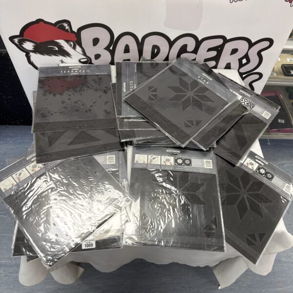 Assorted new Rust-Oleum spray paint stencils for DIY projects.