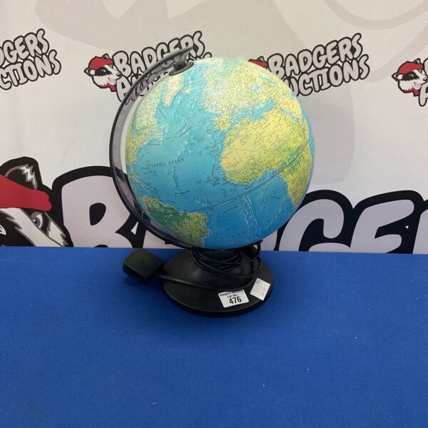 Illuminated Scanglobe light-up globe with detailed world map.