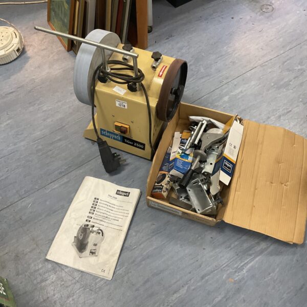 Scheppach Tiger 2500 wet grinder machine in found condition.