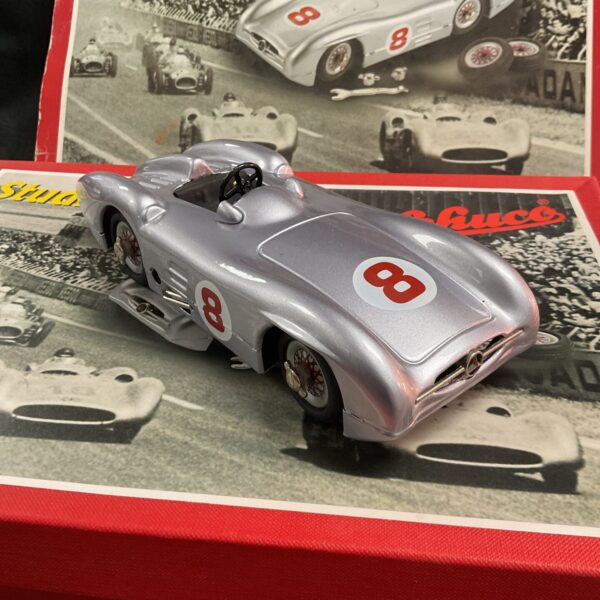 Vintage Schuco Mercedes Benz W196 racing car kit in original box.