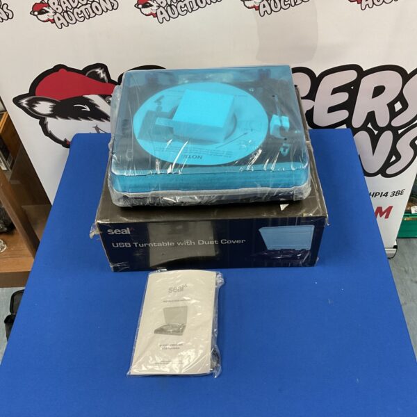 Seal USB Turntable with dust cover, model DB057005, for vinyl records.