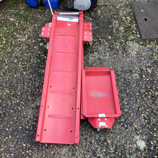 Sealey motorcycle dolly for garage and workshop use.