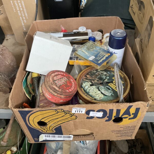 Assorted shed clearance lot with various tools and hardware.