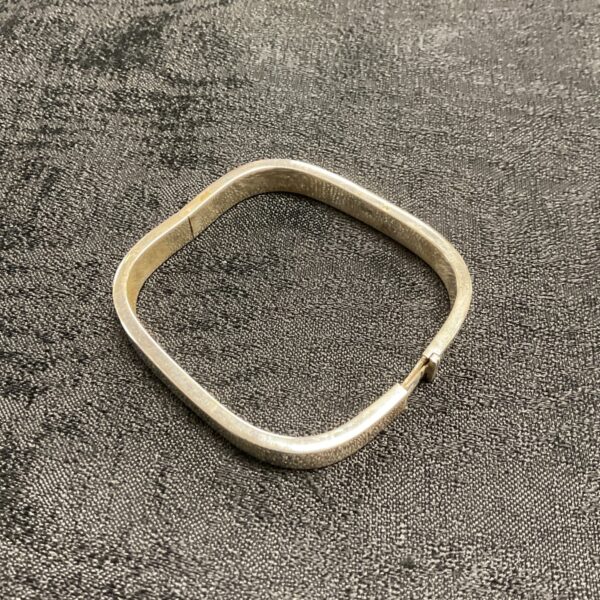 Silver hinged square bracelet, minimalist silver jewellery.