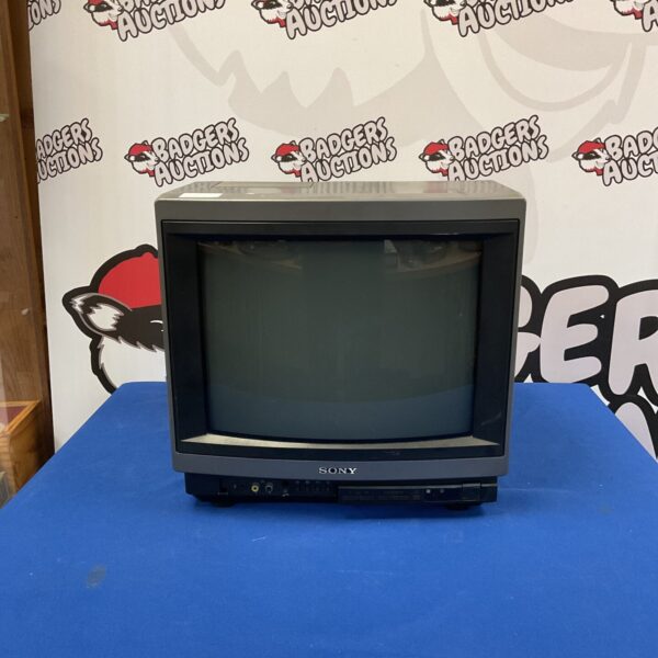 Vintage Sony Trinitron KV-M14U colour television in used condition.