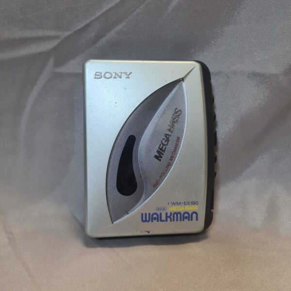 Vintage Sony Walkman WM-EX190 with Mega Bass feature.
