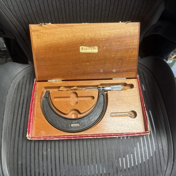 Vintage Starrett 100-125mm micrometer in used condition.