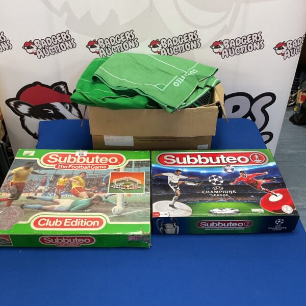 Vintage Subbuteo table football set with Club Edition and Champions League.