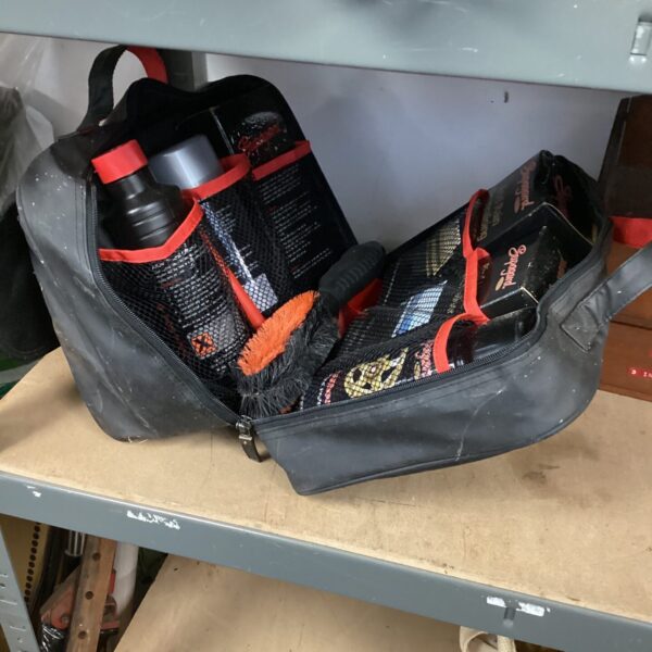 Closed Supagard car valet kit in a black carry bag.