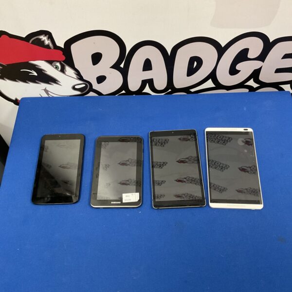 Bundle of four tablets including Samsung, EE, Vodafone, and Alcatel OneTouch.