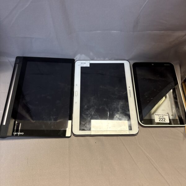 Lenovo tablet and two other tablets in a lot.