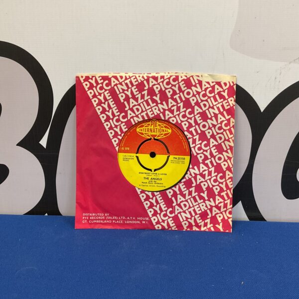 Vintage Pye International record by The Angels, “Everyone Loves a Lover”.
