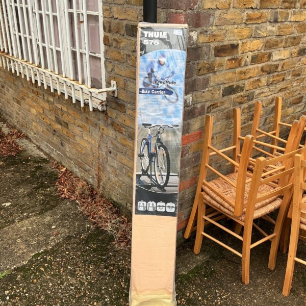 Used Thule 575 bike carrier for roof mounting.