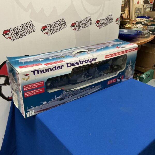 Vintage Thunder Destroyer remote control boat for collectors.