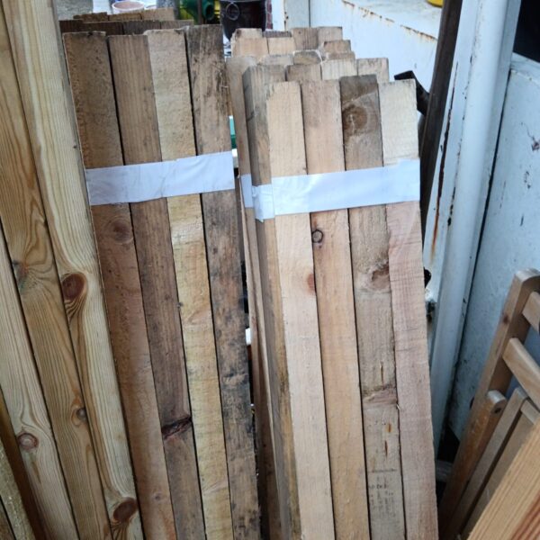 Stack of eight timber bundles, 4ft softwood lumber.