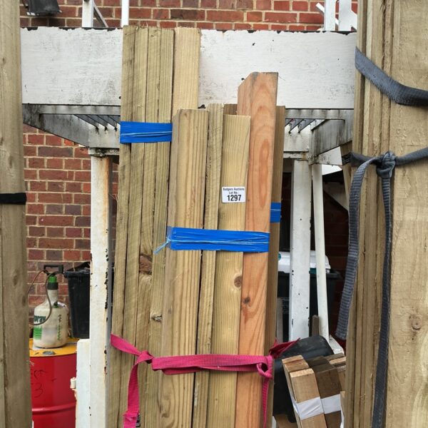 Three bundles of 6ft timber for construction and DIY projects.