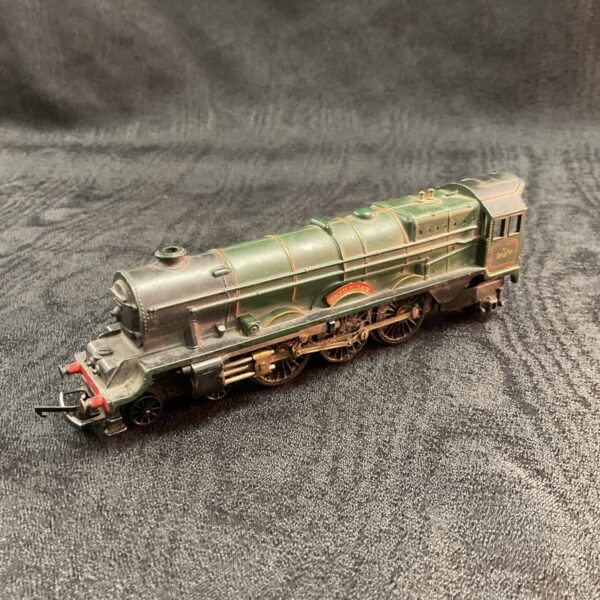 Vintage Triang Hornby OO gauge Princess Elizabeth locomotive on display.