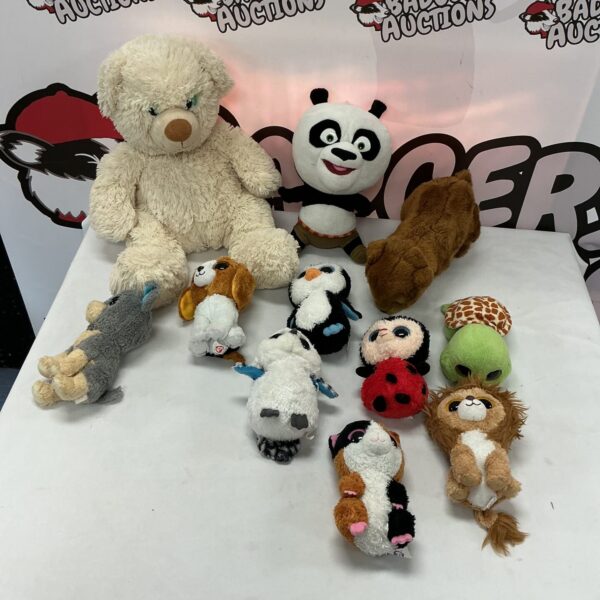 Selection of vintage TY soft toys and plush animals.