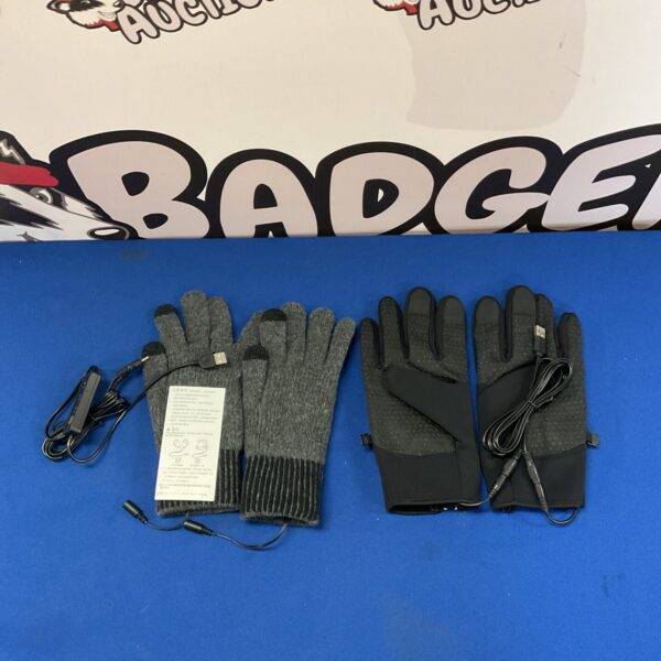 Pair of USB heat gloves for winter warmth.