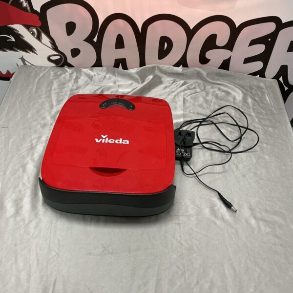 Vileda robot vacuum cleaner with charging base, automated floor cleaning.
