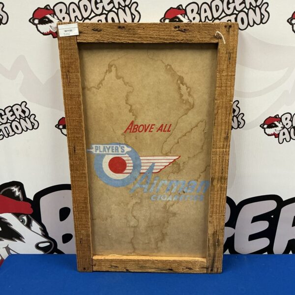 Vintage Airman cigarettes advertising board, retro pub sign.