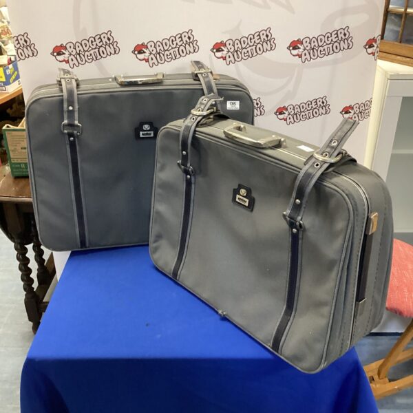 Vintage antler travel cases with stag antler handles.