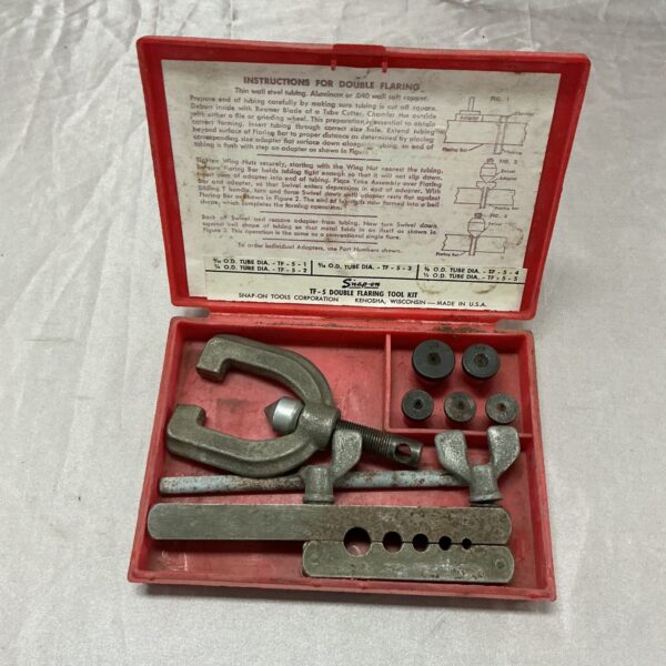 Vintage brake pipe flaring tool for automotive brake lines.