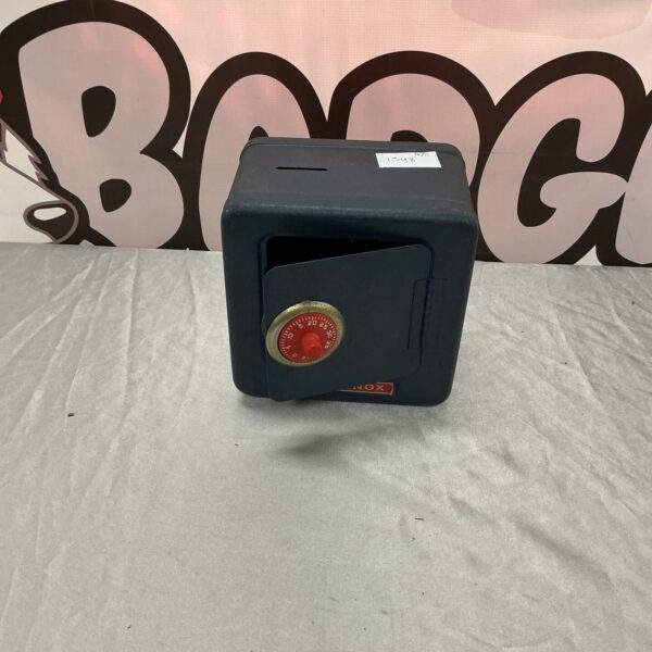 Vintage Fort Knox money box, tin savings safe, retro toy
