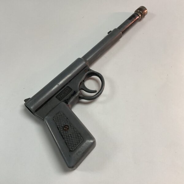 Vintage Gat air pistol, a collectible tinplate toy gun.