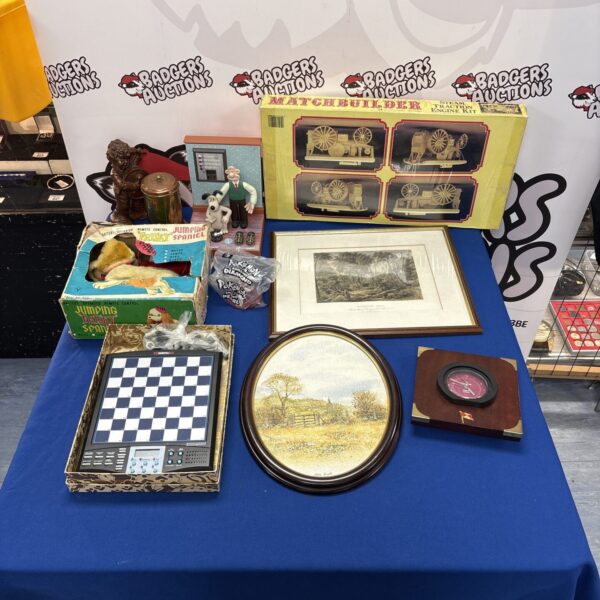 Vintage Friskies Jumping Spaniel toy, a collectible tin novelty.