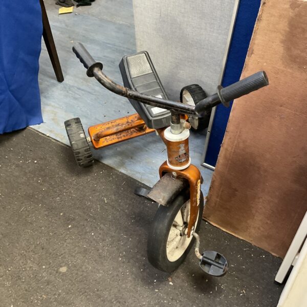 Vintage red Raleigh Scrambler tricycle, classic child’s toy