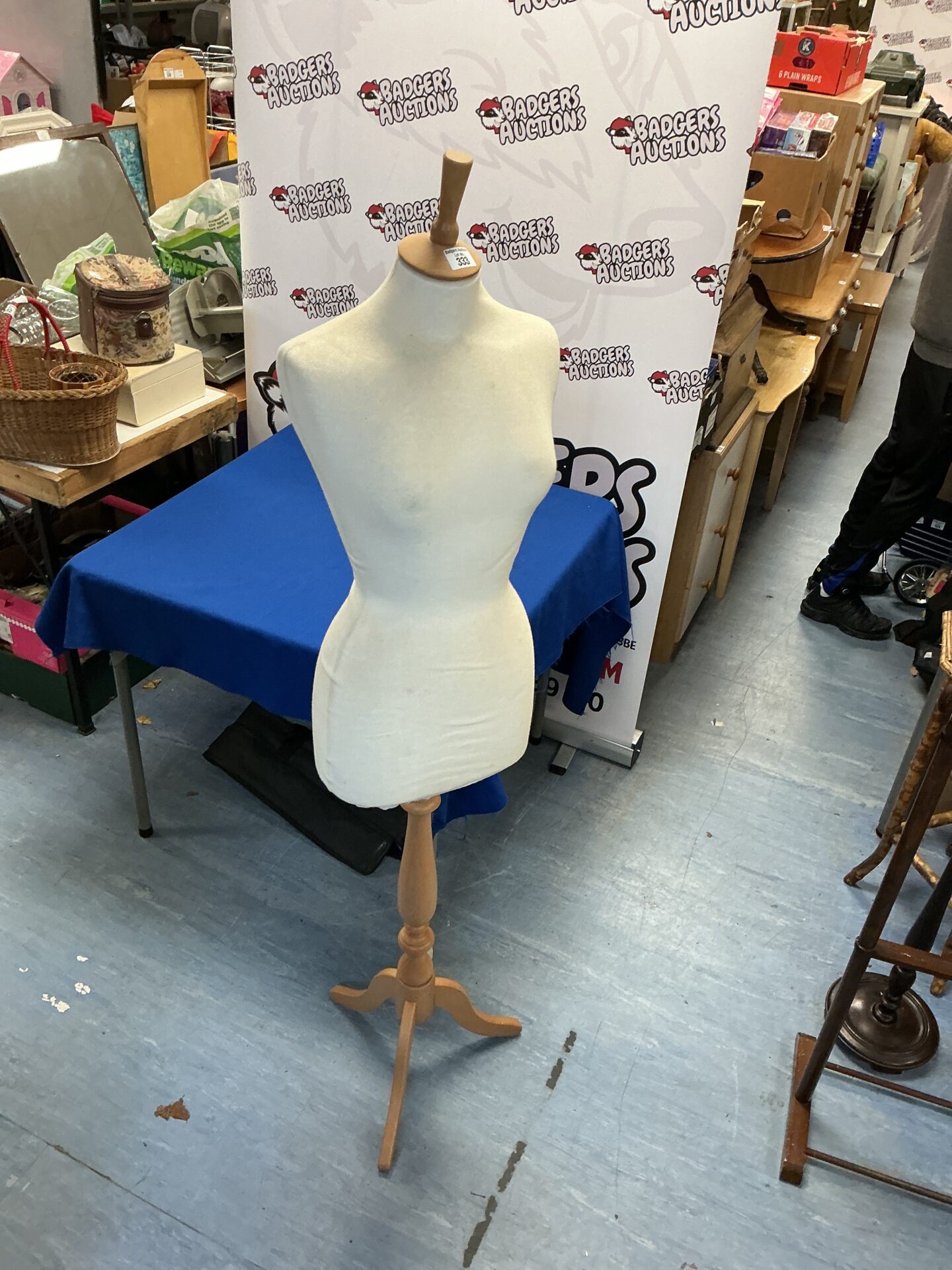Vintage Taylor’s Dummy dress form for display and tailoring.
