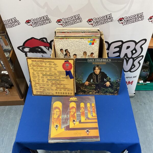 Lot of vintage vinyl records for collectors and music lovers.