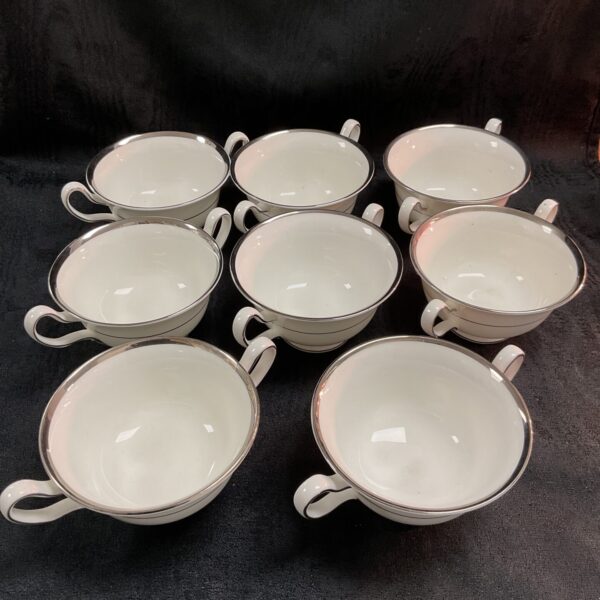 Group of eight Wedgwood Carlyn bone china soup cups.