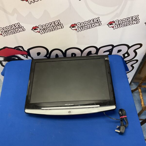 Front view of a Wharfedale 22 inch LCD TV with DVD player.