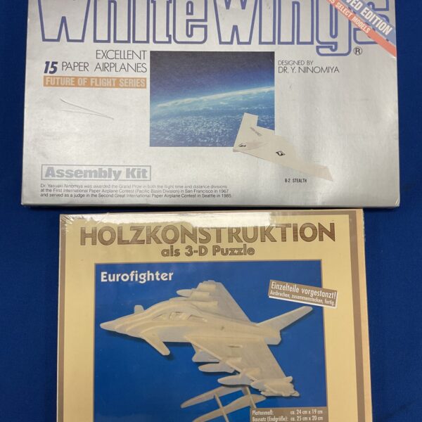 Vintage White Wings paper airplane kit by Dr. Y. Ninomiya.