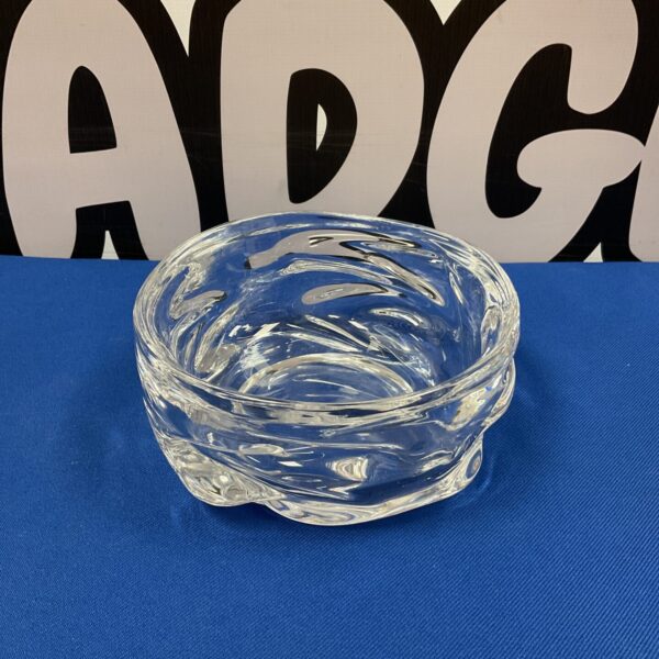 Vintage Whitefriars glass bowl from the 1960s, mid century modern style.