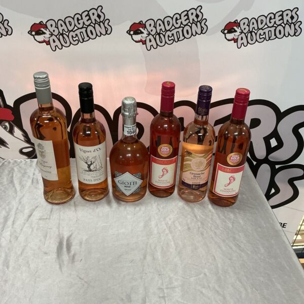 Six bottles of wine including Zinfandel in a wine lot.