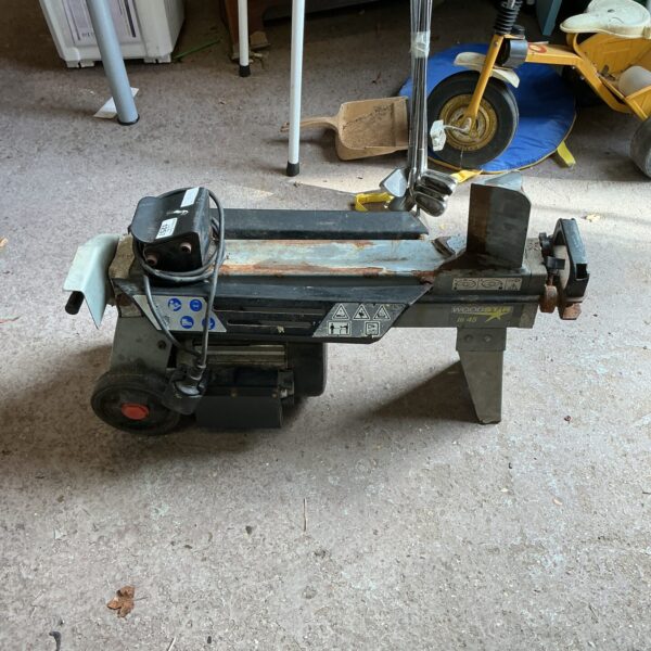 Front view of a used Wood Star log splitter for sale.