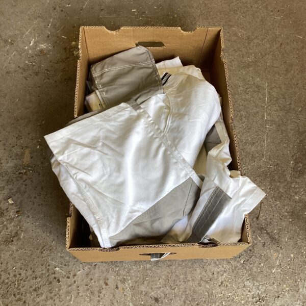 New lot of four durable work trousers for site work.