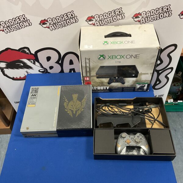 Limited edition Xbox One Call of Duty Advanced Warfare console in box.