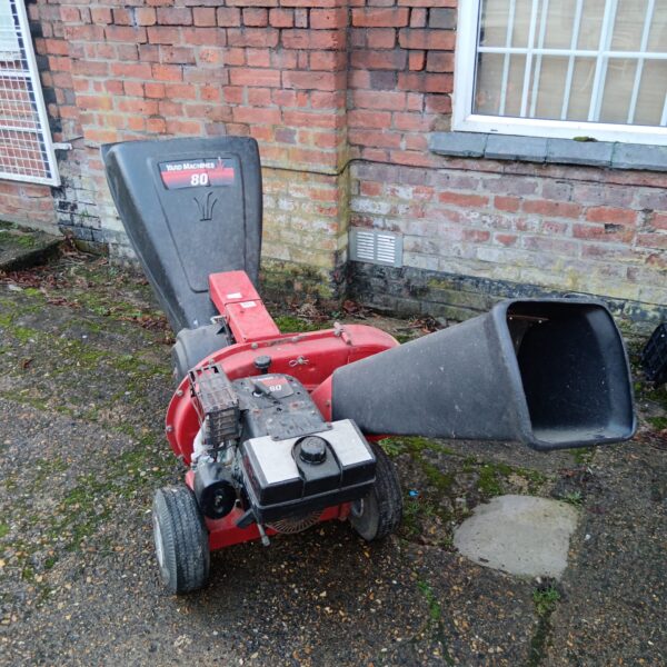 Used Yard Machines 80 petrol chipper for garden waste.
