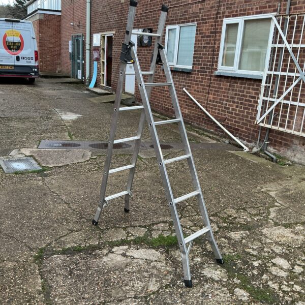 Used Youngmans aluminium multi-purpose ladder for DIY tasks.