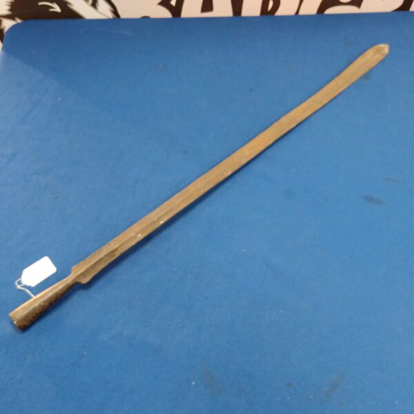 Antique African spearhead, a traditional tribal hunting weapon.