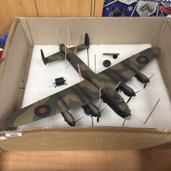 Detailed Airfix Lancaster Dambuster bomber model, vintage WWII aircraft.