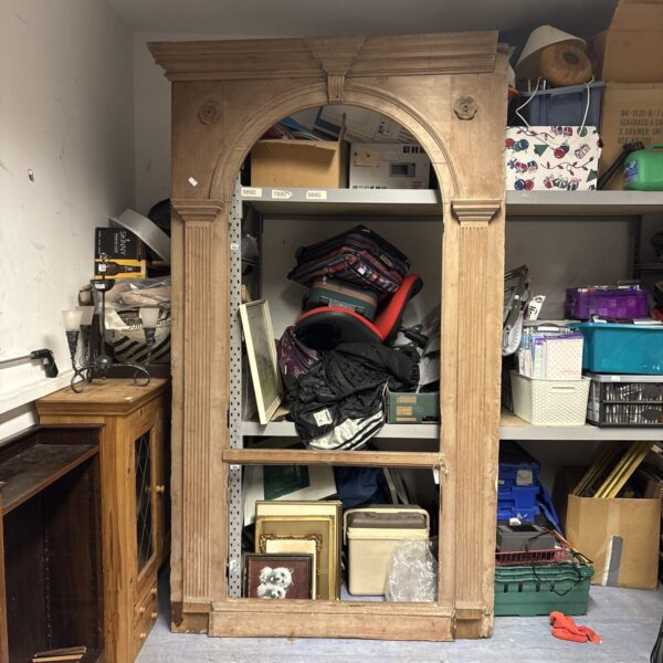 Antique door frame salvaged from Wycombe Manorhouse, arched design.