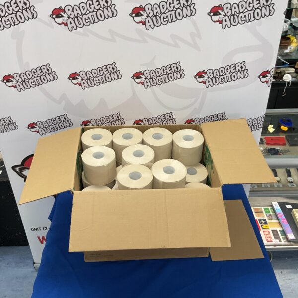 Box of 48 rolls of uni green bamboo toilet paper.