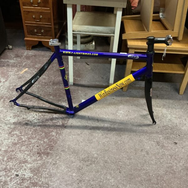 Blue BBB carbon bike frame for road bike builds.