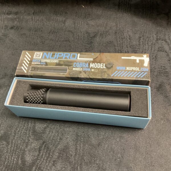 Bocca Suppressors Cobra model suppressor, firearm accessory.